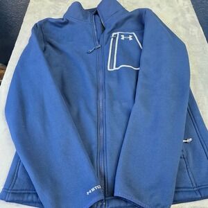Under Armour Storm1 Navy Blue Full Zip Jacket Men's Size Med Fleece Lined